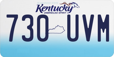 KY license plate 730UVM