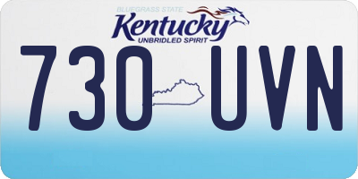 KY license plate 730UVN