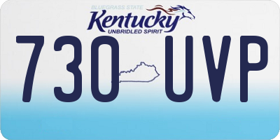 KY license plate 730UVP