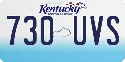 KY license plate 730UVS