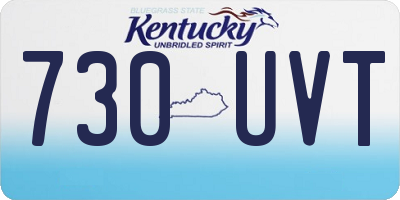 KY license plate 730UVT
