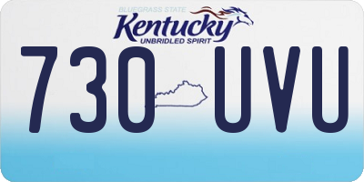 KY license plate 730UVU