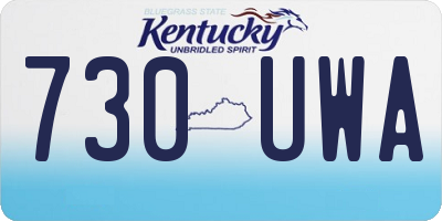 KY license plate 730UWA