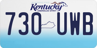 KY license plate 730UWB