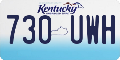 KY license plate 730UWH