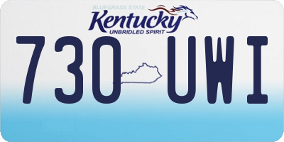 KY license plate 730UWI