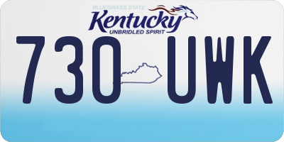 KY license plate 730UWK