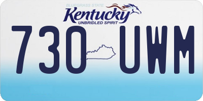 KY license plate 730UWM