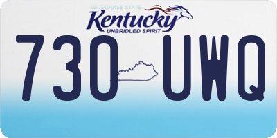 KY license plate 730UWQ