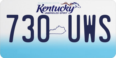 KY license plate 730UWS