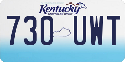 KY license plate 730UWT