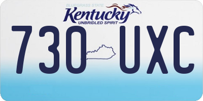 KY license plate 730UXC
