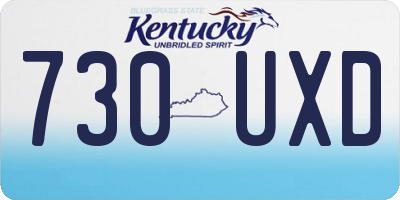 KY license plate 730UXD