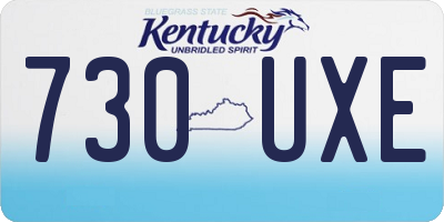 KY license plate 730UXE