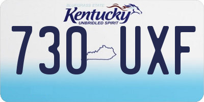 KY license plate 730UXF