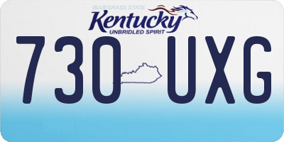 KY license plate 730UXG