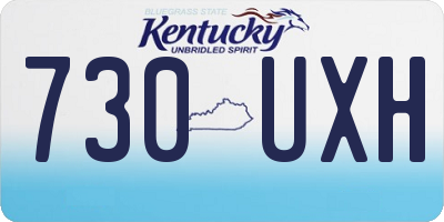 KY license plate 730UXH