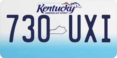 KY license plate 730UXI