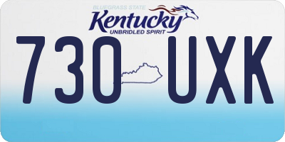 KY license plate 730UXK
