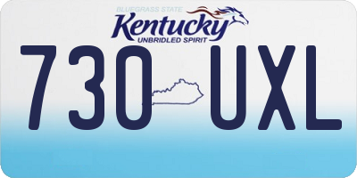 KY license plate 730UXL