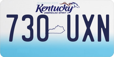 KY license plate 730UXN