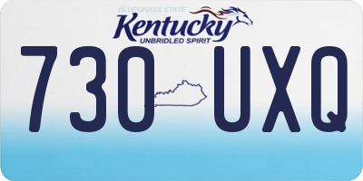 KY license plate 730UXQ
