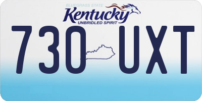 KY license plate 730UXT