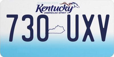 KY license plate 730UXV