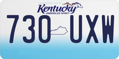 KY license plate 730UXW
