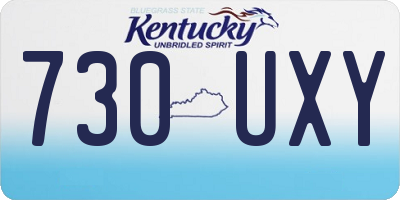 KY license plate 730UXY