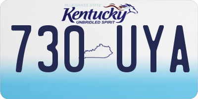 KY license plate 730UYA