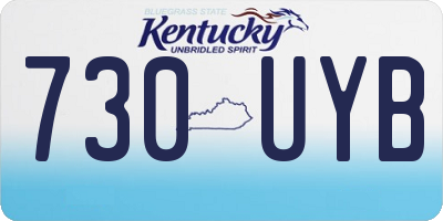 KY license plate 730UYB