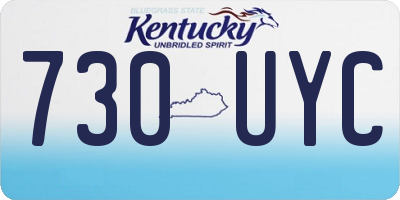 KY license plate 730UYC