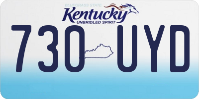 KY license plate 730UYD