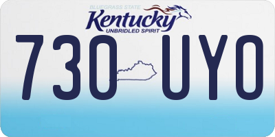 KY license plate 730UYO