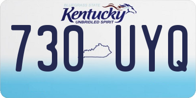 KY license plate 730UYQ