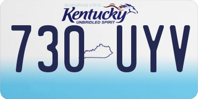 KY license plate 730UYV