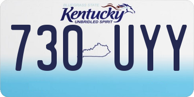 KY license plate 730UYY