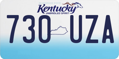 KY license plate 730UZA