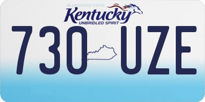KY license plate 730UZE
