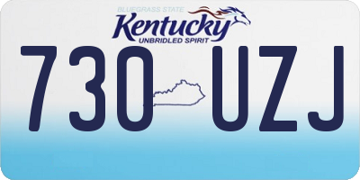 KY license plate 730UZJ