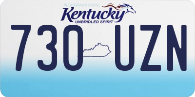 KY license plate 730UZN