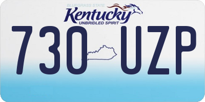 KY license plate 730UZP