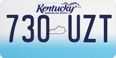 KY license plate 730UZT