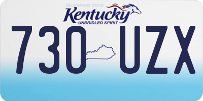 KY license plate 730UZX