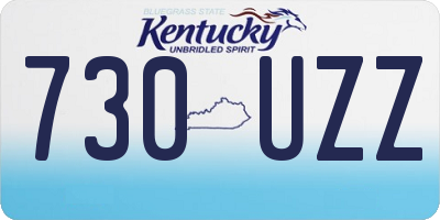 KY license plate 730UZZ