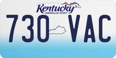 KY license plate 730VAC