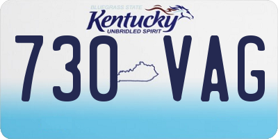 KY license plate 730VAG