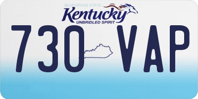 KY license plate 730VAP