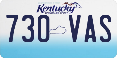 KY license plate 730VAS